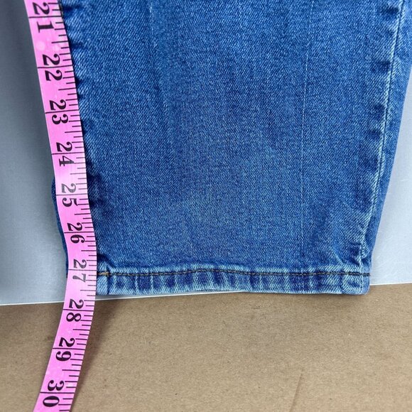 Paige The High Rise Skater Wide Leg Jeans Womens 7/28 Blue Five Pocket Zip Fly - Picture 6 of 9